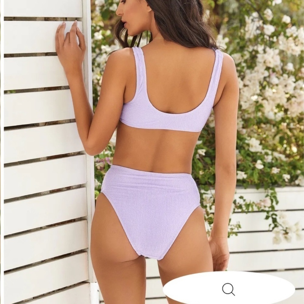 Vici Sami montage lilac high-rise cheeky swim bottom NWT SIZE SMALL